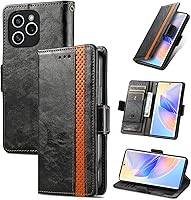 Vista 142 de Funda para Honor X7, Funda para Honor Play 30+ Plus Funda de piel sintética con ranuras para tarjetas Funda con soporte abatible Rojo