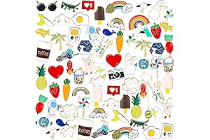 Sasylvia 100 Pcs Mixed Cute Enamel Cartoon Backpack Pins Collection