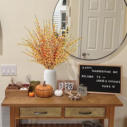 Miniatura 2 de Sggvecsy 10 flores artificiales de jazmín de 29.5 pulgadas de largo, ramo de flores falsas, plantas de jazmín sintético, ramas secas para Acción de