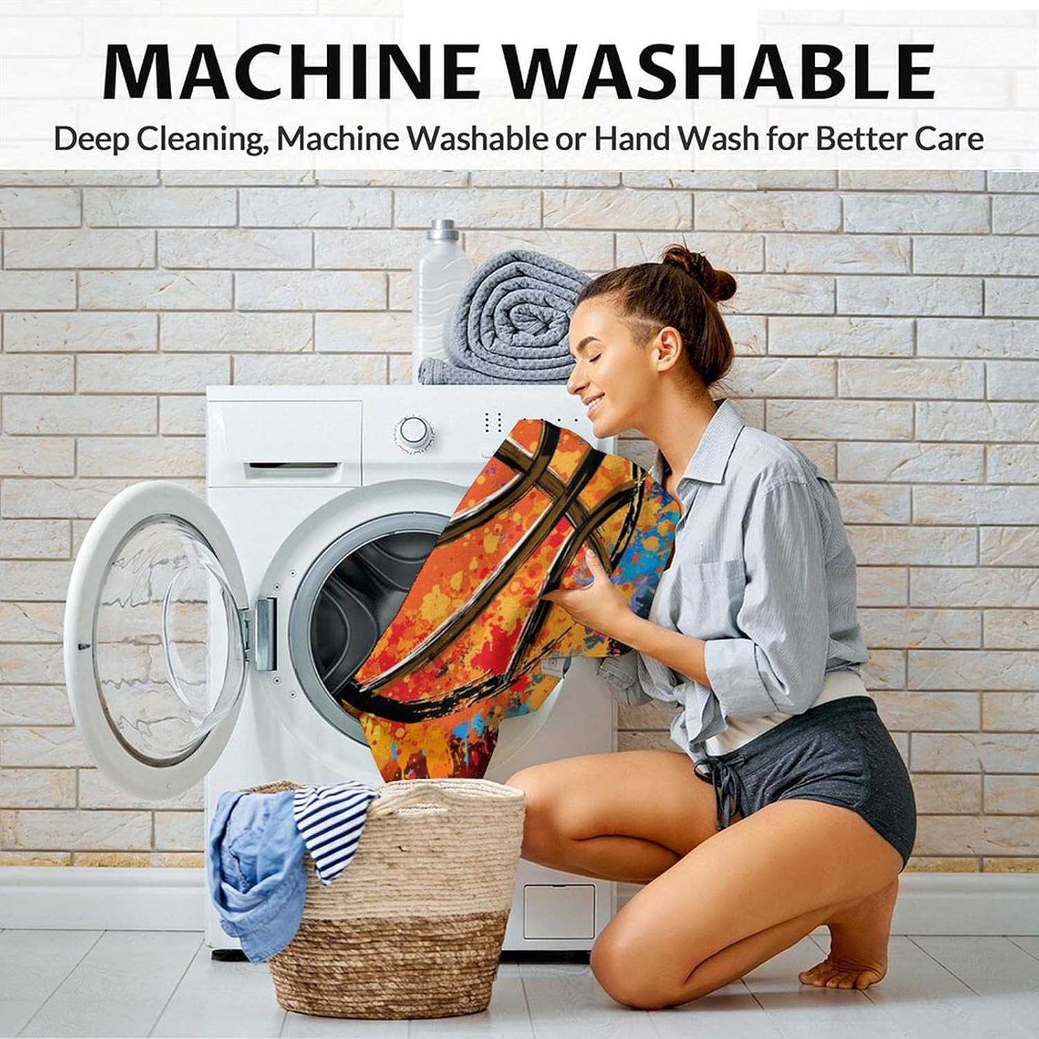 Blanket for Boys - Basketball Throw Blanket Gift for Basketball Lover - 50x40 Inches Sports Blankets for Kids Teens - Black Soft Fuzzy Basketball Stuff for Couch Sofa Bed - Image 7