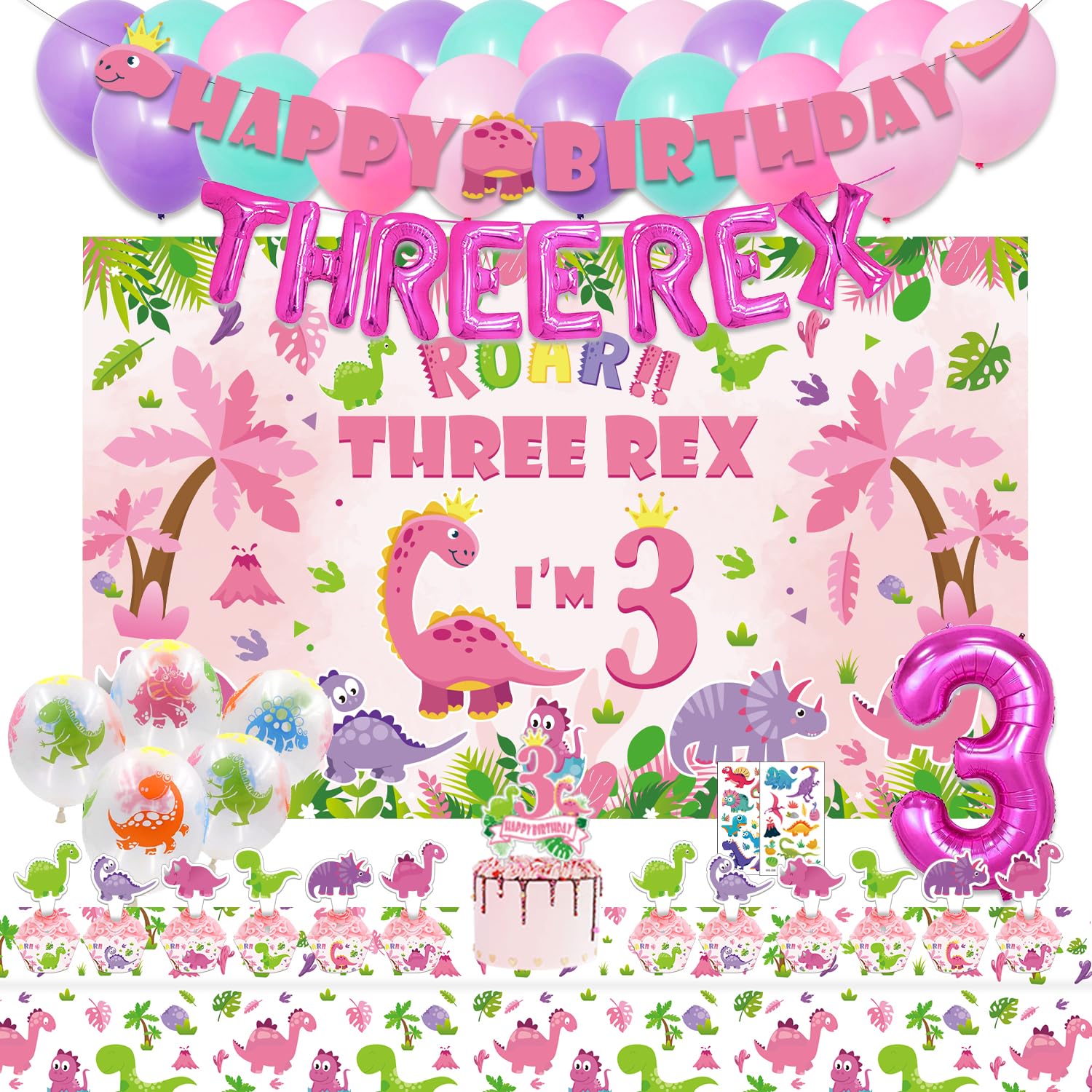 Like-Garosa Anniversaire De Dinosaure Décorations De Dinosaures Papier