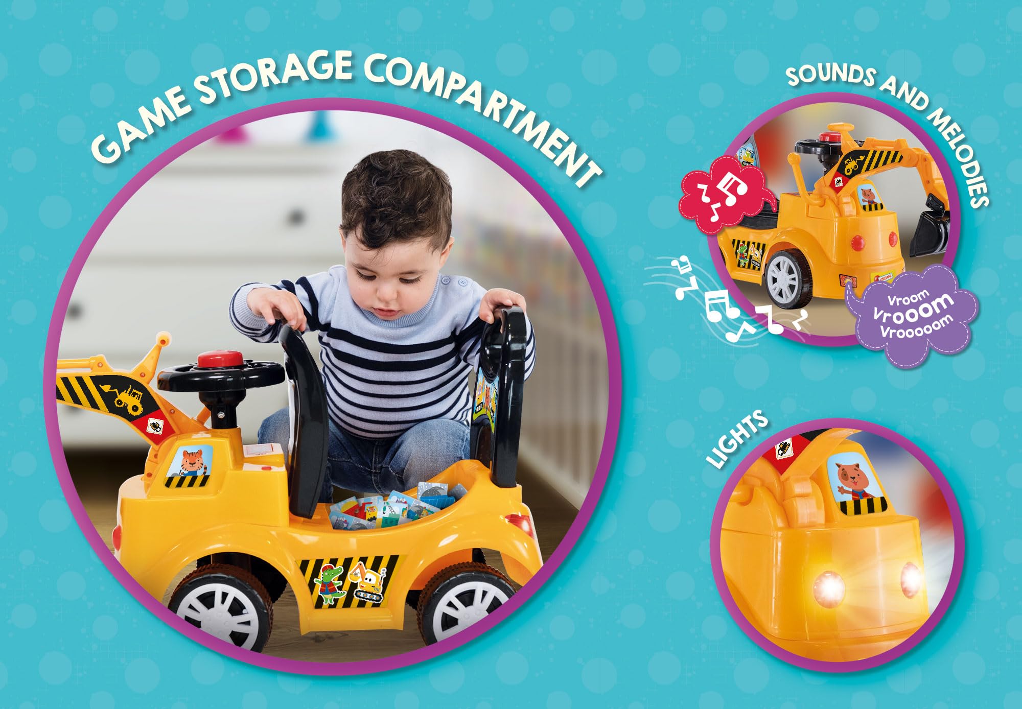 Lisciani Giochi - Carotina Ride on Bulldozer