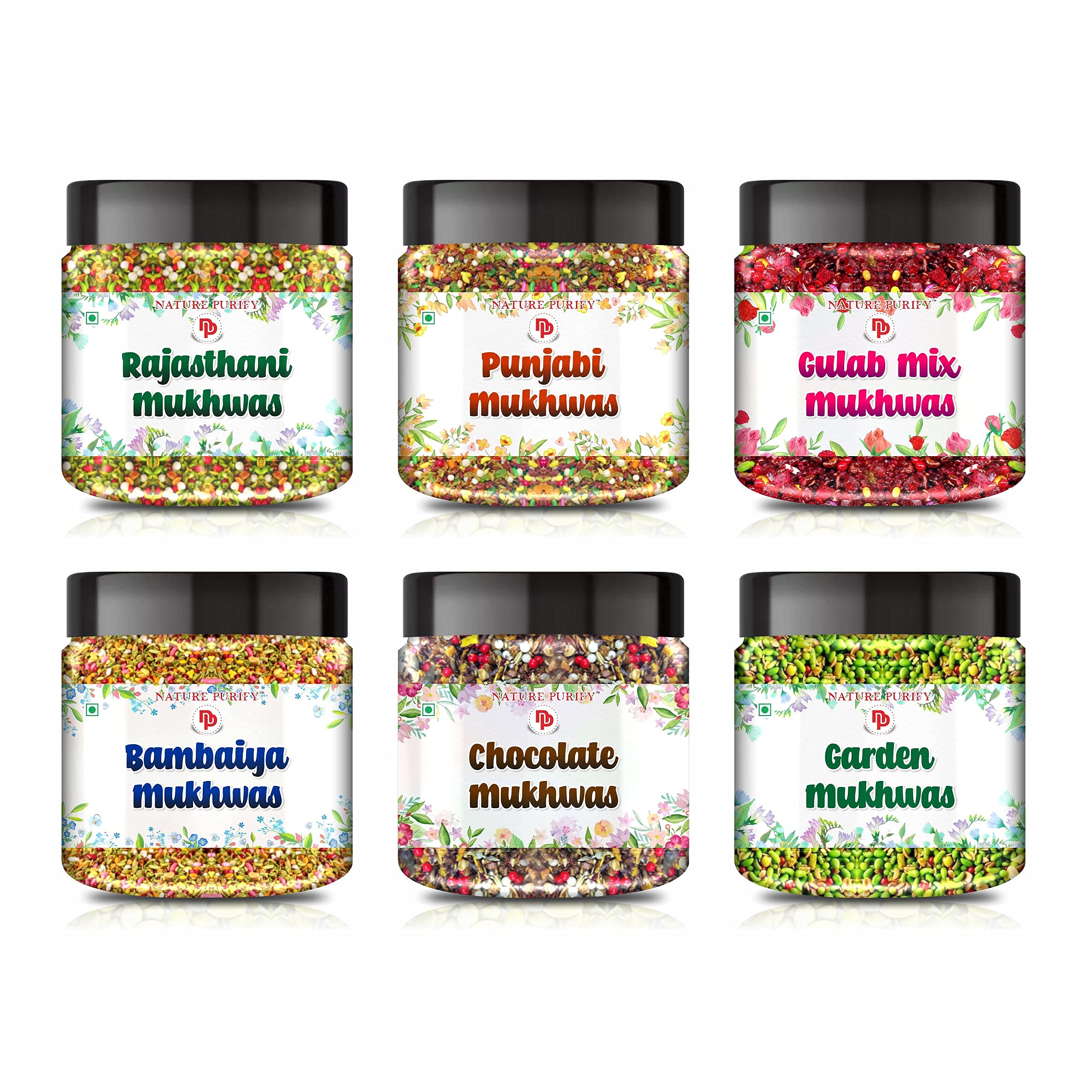Nature Purify Mouth Freshener Combo Rajasthani,Punjabi,Bambaiya & Chocolate Mukhwas,Gulab Mix,Garden Mukhwas (400g*6) 2.4 kg (B095X2ZPV7) Amazon Price History, Amazon Price Tracker