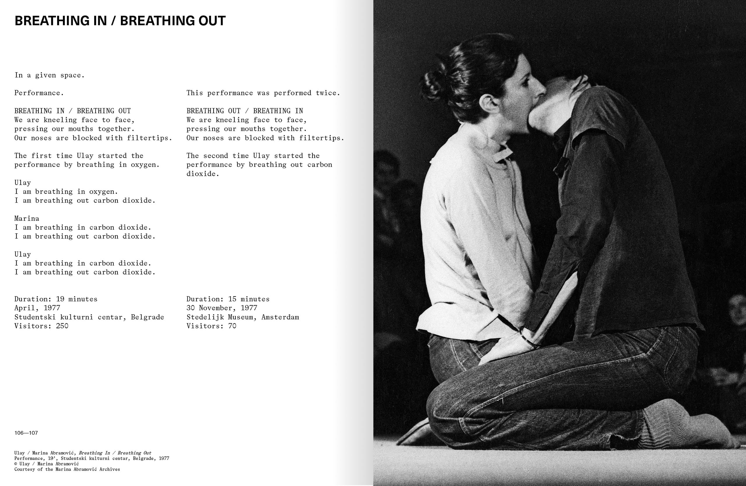 ART VITAL, 12 Years of Ulay / Marina Abramovic /anglais