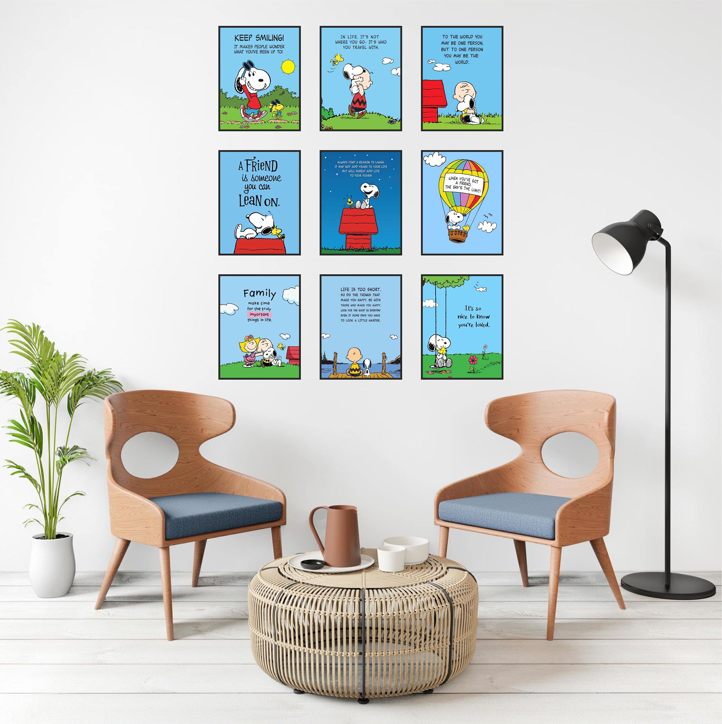 Buy Charlie Brown and Snoopy Poster Prints for Wall Decor Bedroom Set