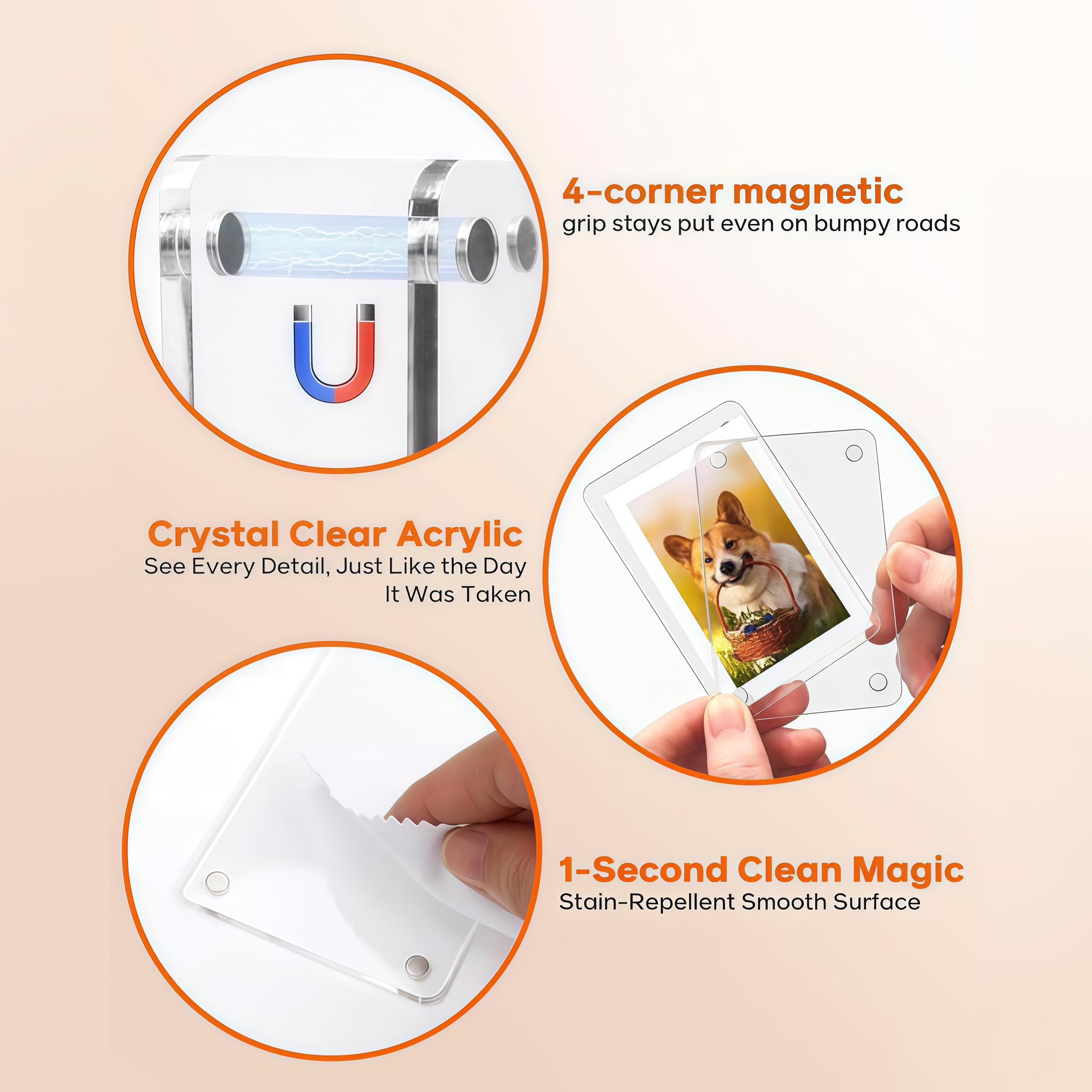 2Pcs Visor Clips for Cars 3 5x2 4inch Car Picture Holder Adding Family or Personal Photos Personalized Car — view 5