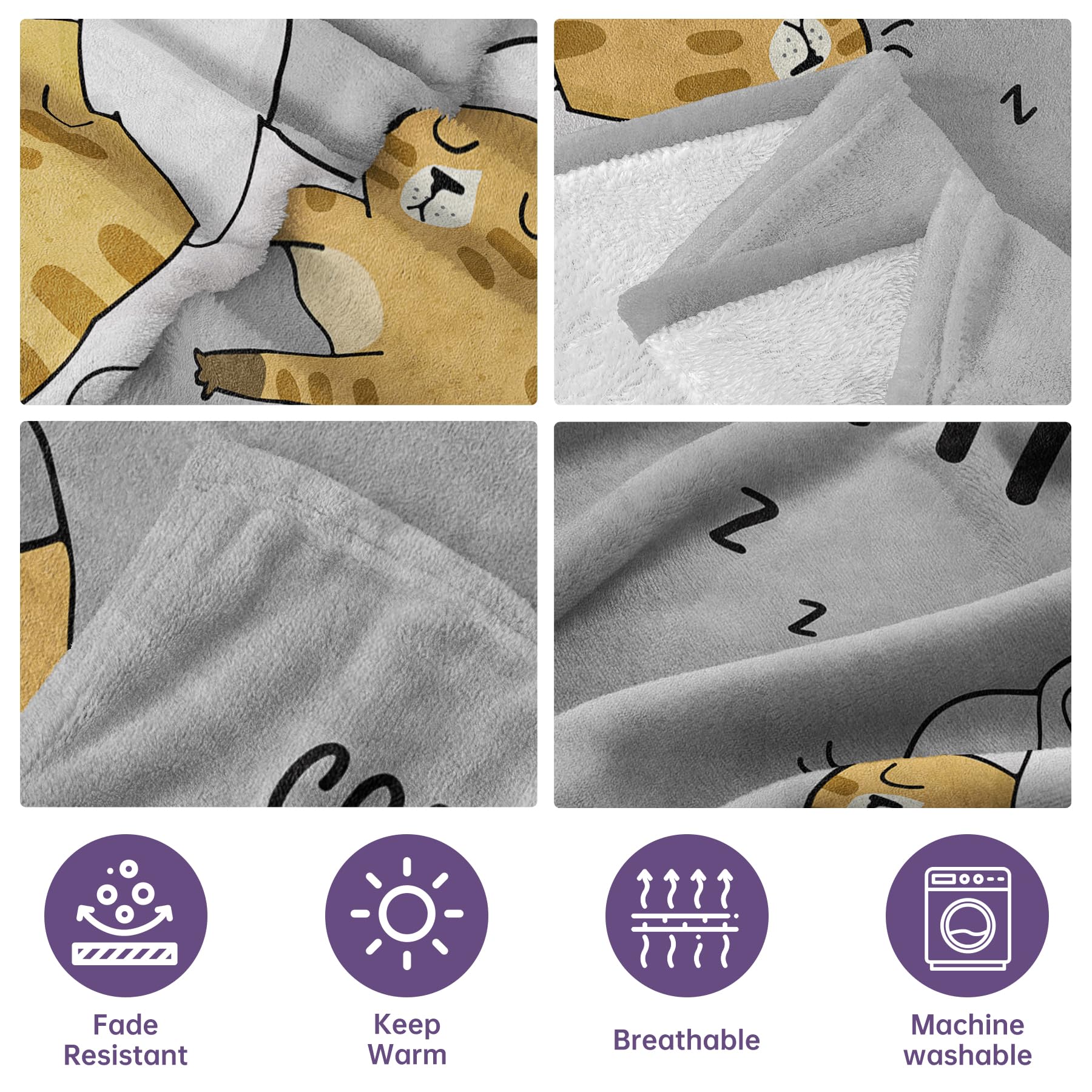 Niyewsor Regalo Mamma Natale, Regalo Mamma Compleanno, Regalo per Mamma Coperta Flanella, Festa della Mamma Regali per Mamma, 130 x 150cm（Grigio）