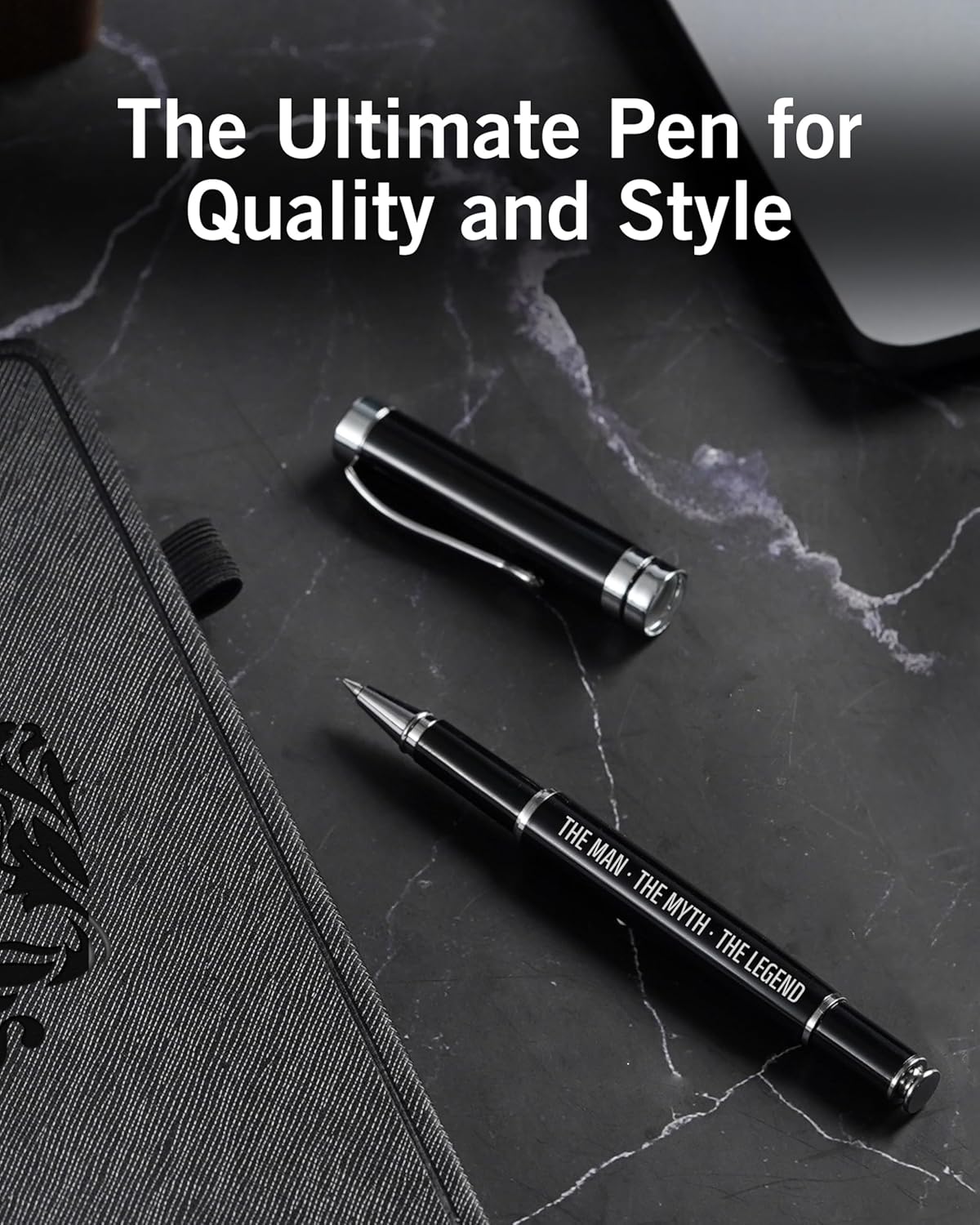 InnoBeta Personalized Notebook for Men, Hardcover Leather Journal for Writing, Travel, Business, Work & School, Note Taking, A5 Diary Notepad, 5.7"×8.3" Black, J - Image 6