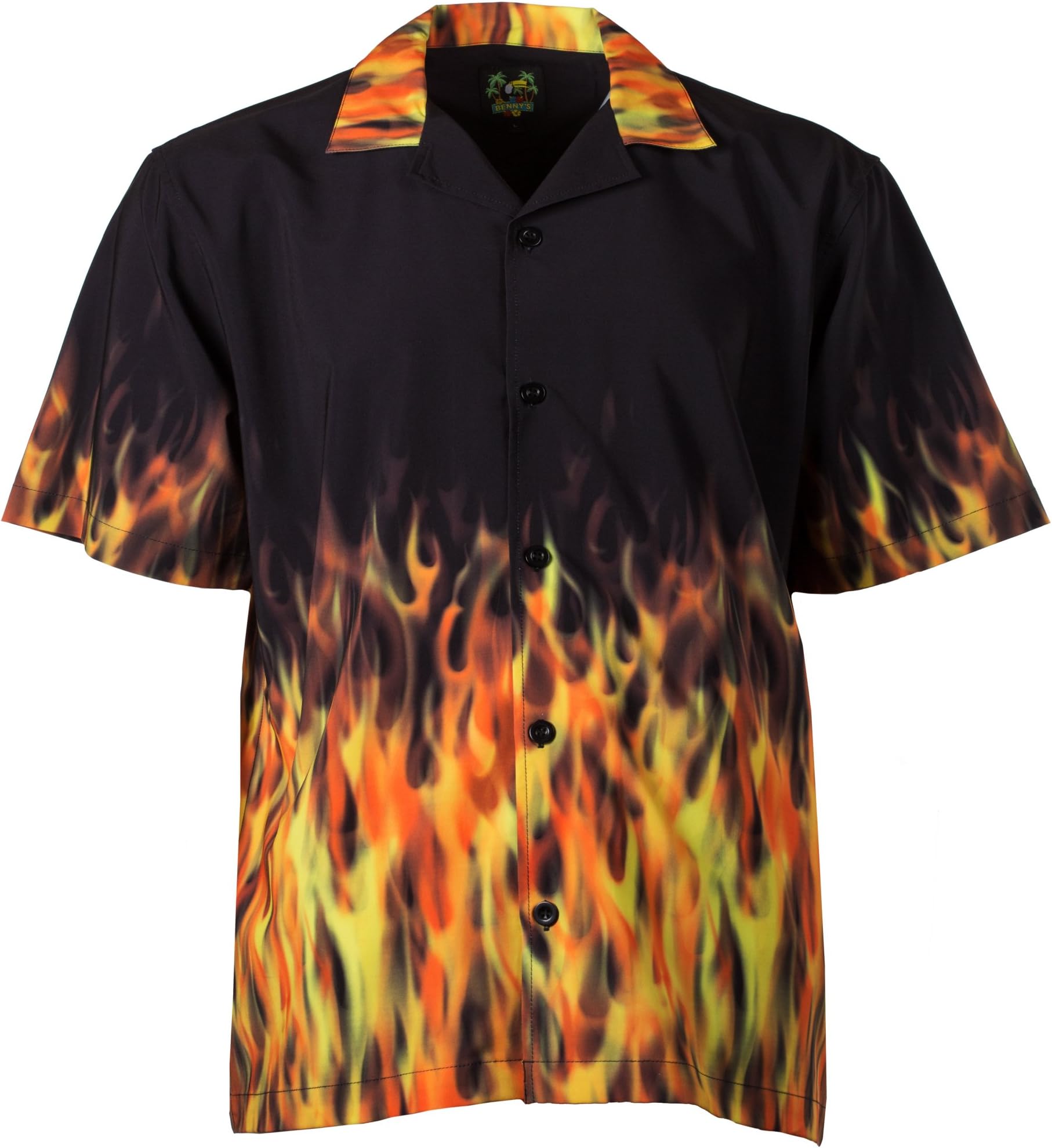 Benny'sRed Flames Bowling Shirt