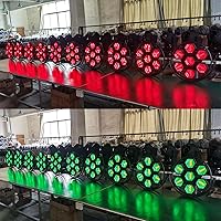 Vista 3 de JUNMAN Juego de luces LED de 7 cabezas con efecto de fondo retro para DJ, discoteca, iluminación de escenario 1 pieza