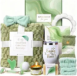 Kit de autocuidado - Presentes de spa, presentes relaxantes para mulheres, conjunto de cestas de autocuidado, alívio de estresse, cestas de presente para mulheres, presentes aconchegantes e relaxantes