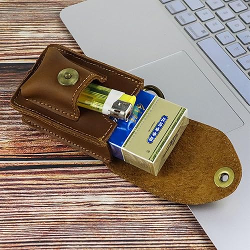 Miniatura 8 de Estuche de cuero para cigarrillos, cierre de metal, estuche de cigarrillos de cuero para mujer, estuche de cigarrillos que puede sostener un