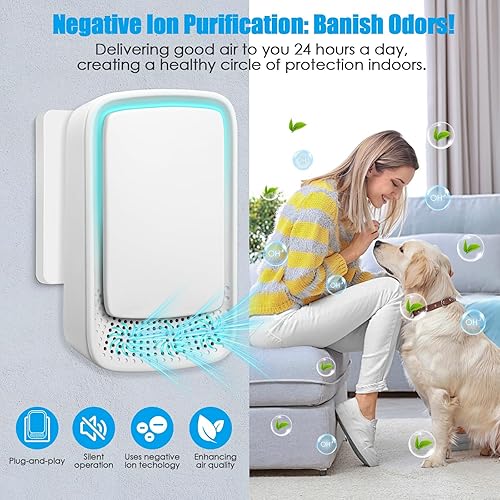 Miniatura 2 de Paquete de 6 ionizadores de aire enchufables, ambientador de funcionamiento silencioso para el hogar, oficina, dormitorio, cocina, garaje,