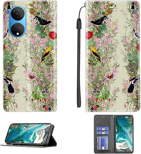 Flip Stand Case for Honor X7 Case Compatible with Honor X7 Phone Case Cover PU Leather Kickstand Magnetic Wallet Case CPT53