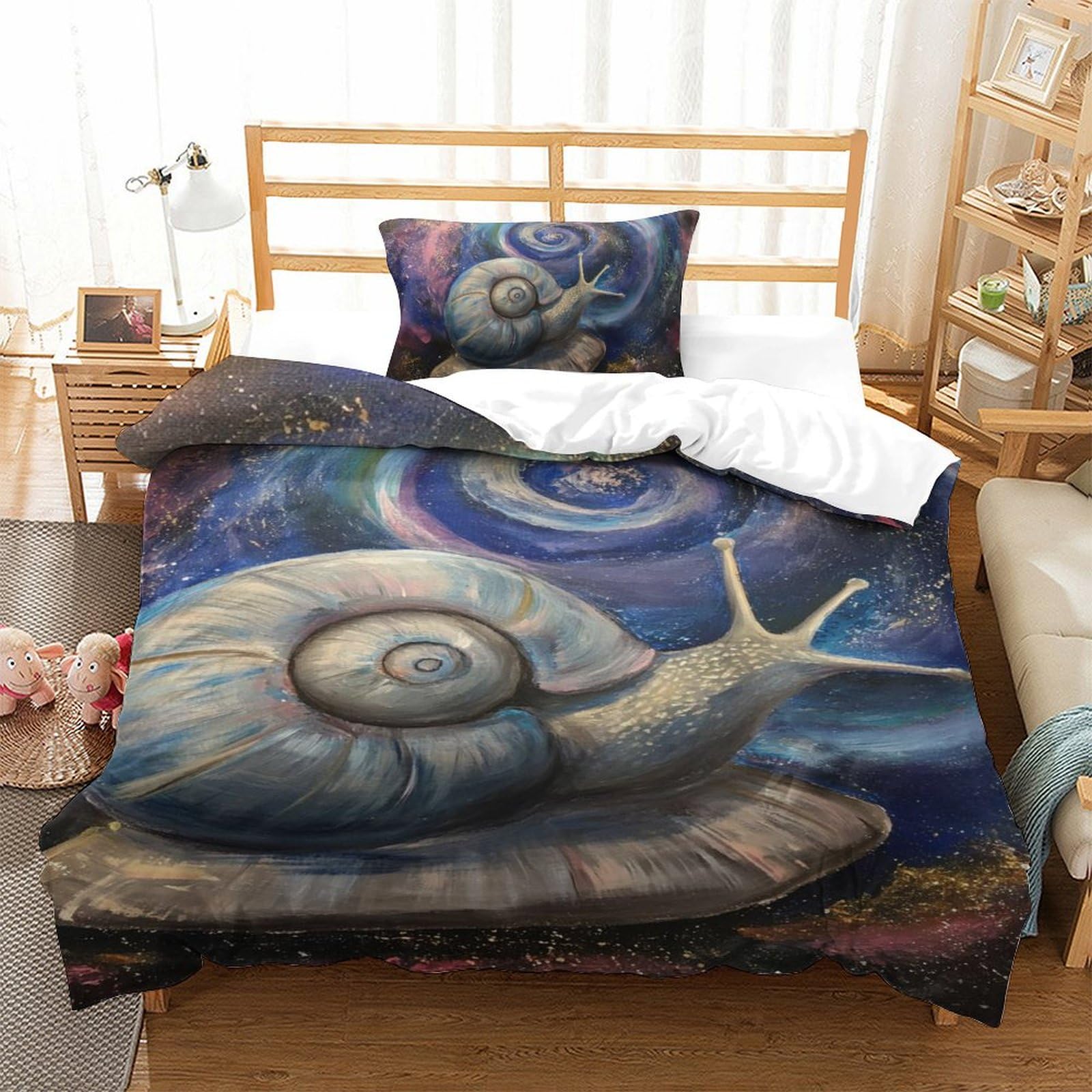 Housse de couette escargot 3D pour des nuits douces et magiques
