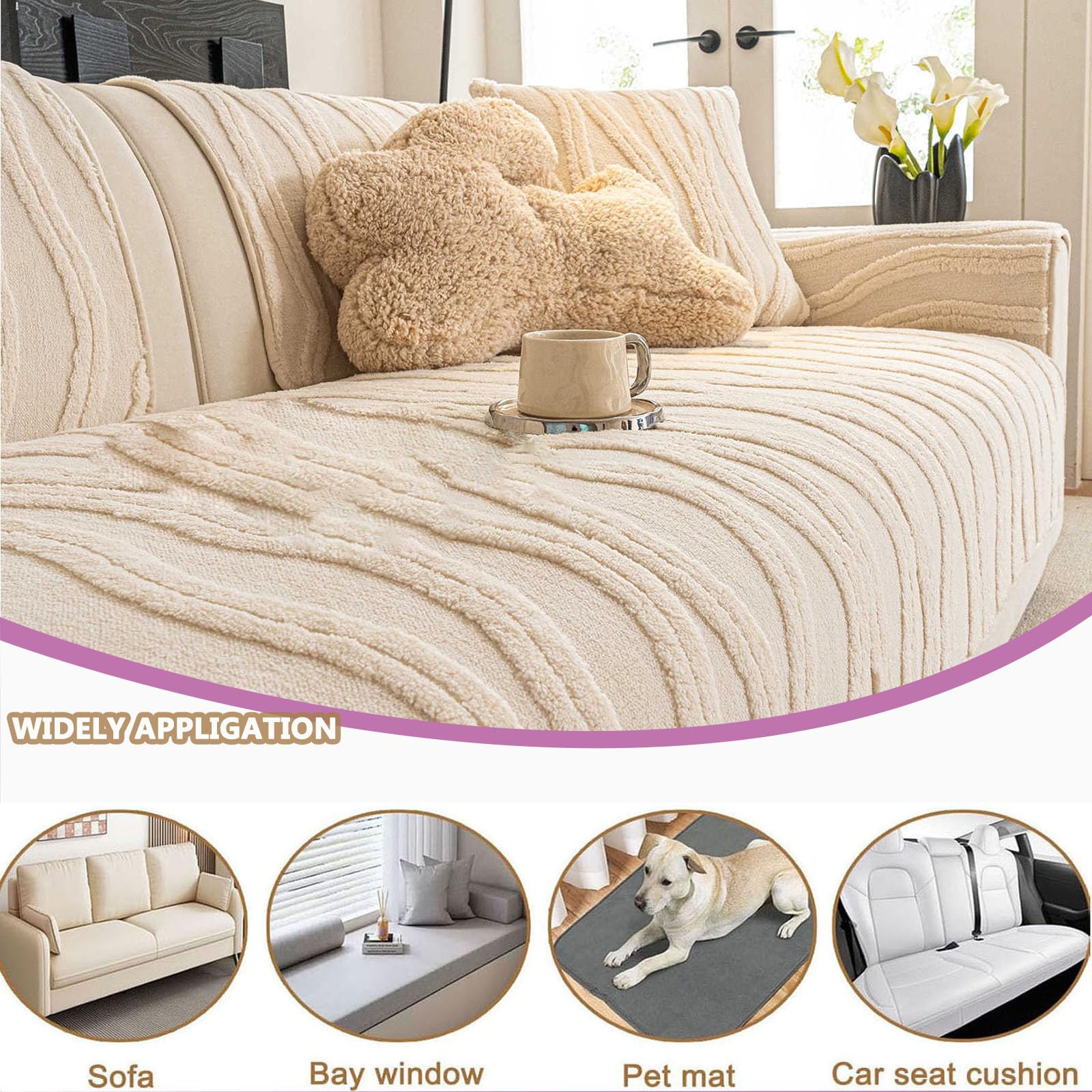 Housses de Canapé 1 2 3 4 places,Protection Canape Chat Anti Griffe Douce