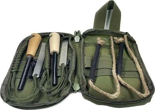 Kit de iniciación de fuego de pedernal y acero, varillas de ferro OTXEER de magnesio, herramienta de supervivencia para camping, emergencia de