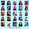 Set of 50 Anime Cool Girl Icon Stickers, Anime Stickers, Waterproof, Decals, Stylish, Cool, Popular, For Laptops, Laptops, Computers, Snowboarding, Skateboards, Luggage, Suitcases, Guitars, Water