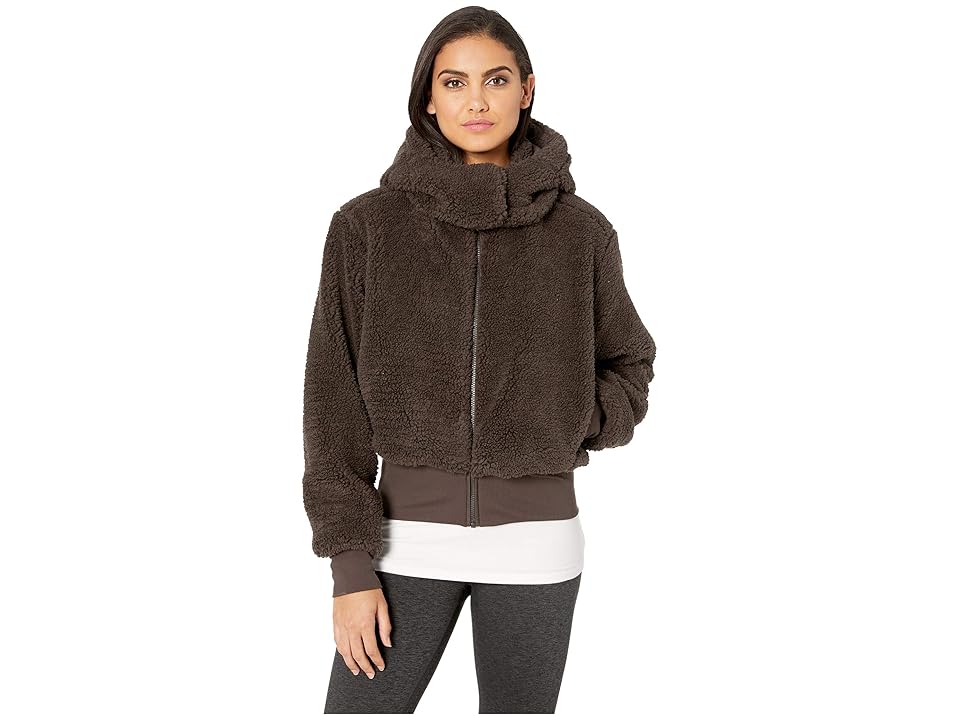 

ALO Foxy Sherpa Jacket (Dark Coco) Women's Coat, Brown