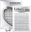 PHKERATA Velure Lash Clusters Natural Cluster Eyelash Extensions Wispy Individual Lashes Clusters DIY Ultra-Light Lash Extensions Soft C Curly Eye Lashes with Invisible Thin Band, 8-16mm, 120Pcs