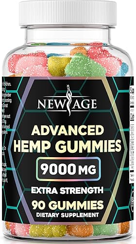 NEW AGE 9000 gomitas de cáñamo avanzadas totalmente naturales cultivadas y fabricadas en los Estados Unidos Original 90 unidades paquete de 1 disponible en Yaxa Colombia
