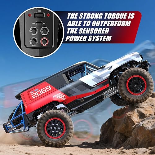Miniatura 3 de MJX H12P 112 Ford Bronco R - Crawlers RC sin escobillas para adultos, 4 x 4 a prueba de agua, 4 x 4 todoterreno, con ejes de portal, camión de