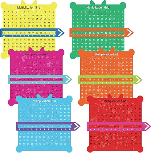 Miniatura 1 de Outus 12 tablas de multiplicación deslizables para educación con ventana de visualización para aula, suministros para profesores, estudiantes de
