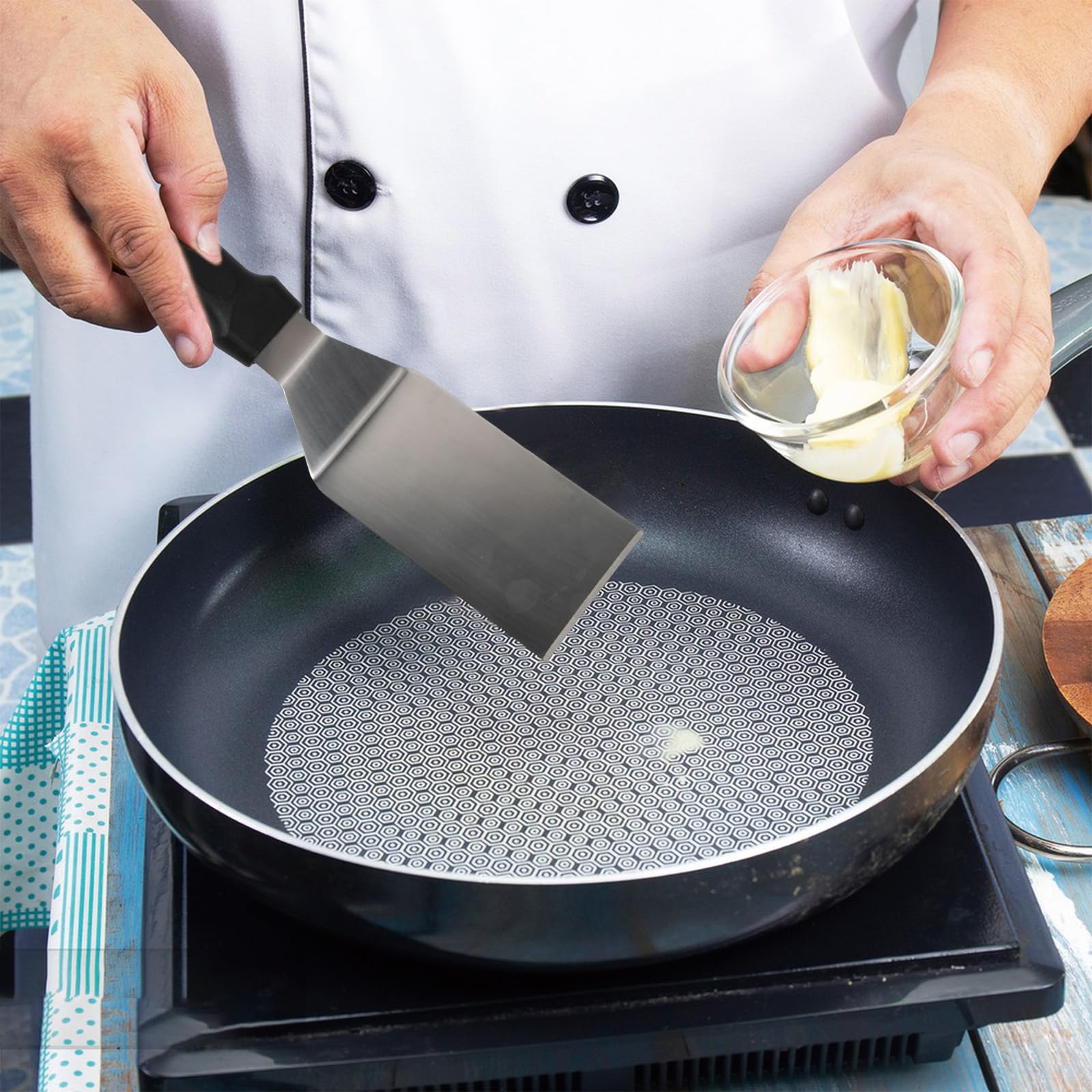 Paletta Barbecue In Acciaio Inox Dokeno - Spatola Per Bistecche, Hamburger, Griglia