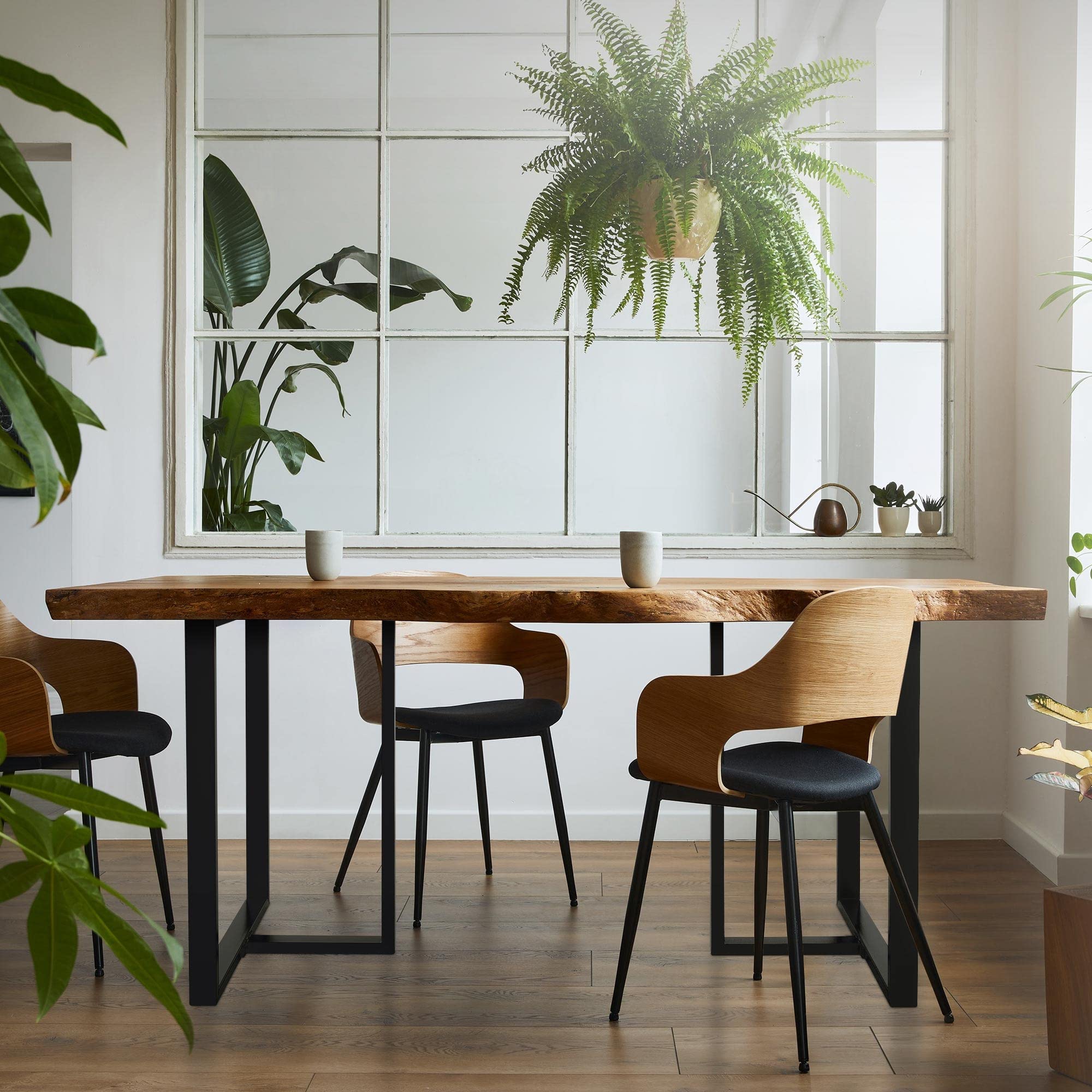 ML-Design Set 2X Base de Mesa en T 60 x 72 cm Soporte Negro Mate de Metal Acero Recubierto de Polvo Bastidor para Escritorio Pata para Consola Sostén para Tablero Pie Armazón Diseño Industrial