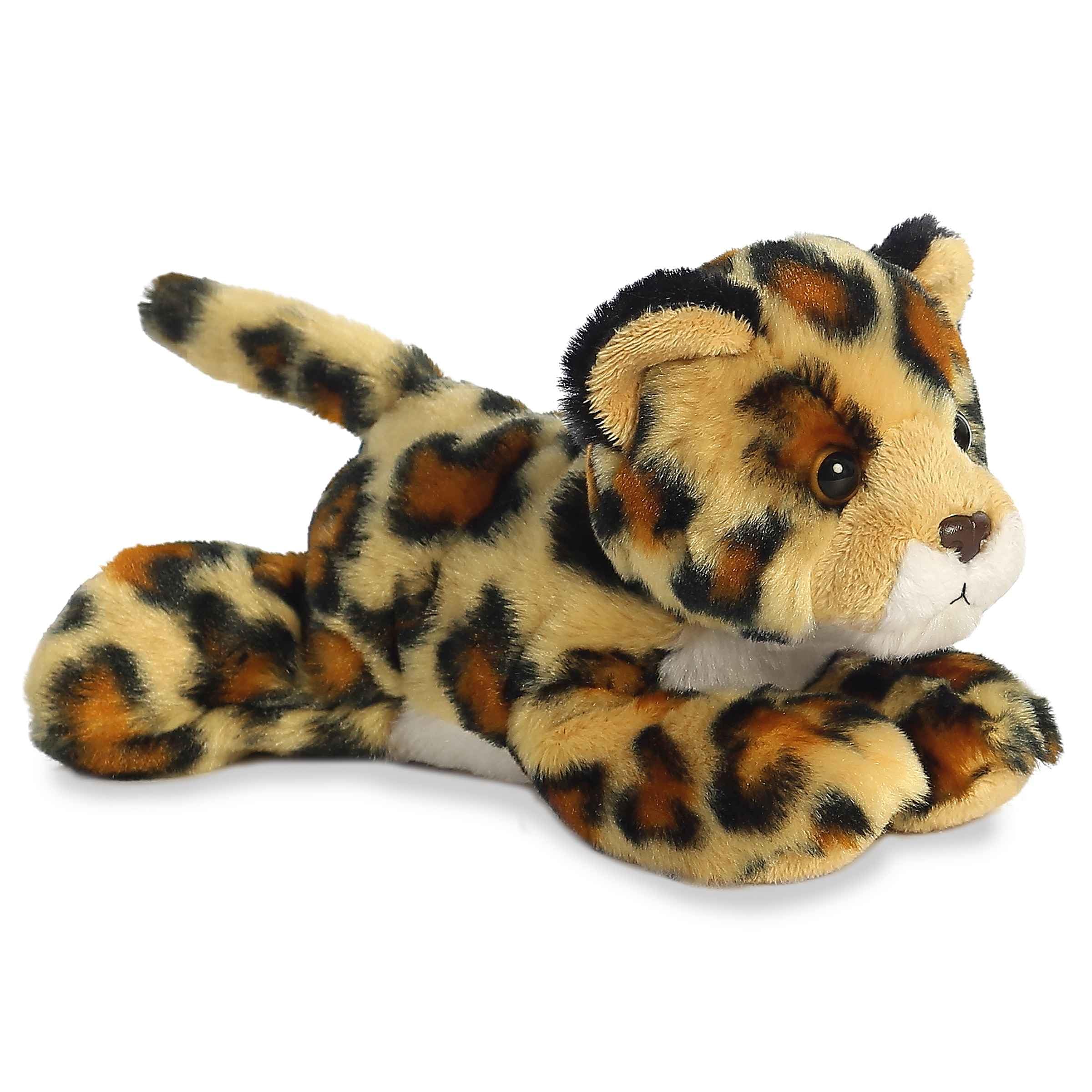Aurora® Adorable Mini Flopsie™ Amazon Jaguar™ Stuffed Animal - Playful Ease - Timeless Companions - Brown 8 Inches