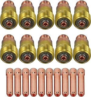 TIG Stubby Gas Lens 17GL332 3/32'' Ø2.4mm 10N24S & TIG Collet Kit Fit DB SR WP 17 18 26 TIG Welding Torch 20pcs