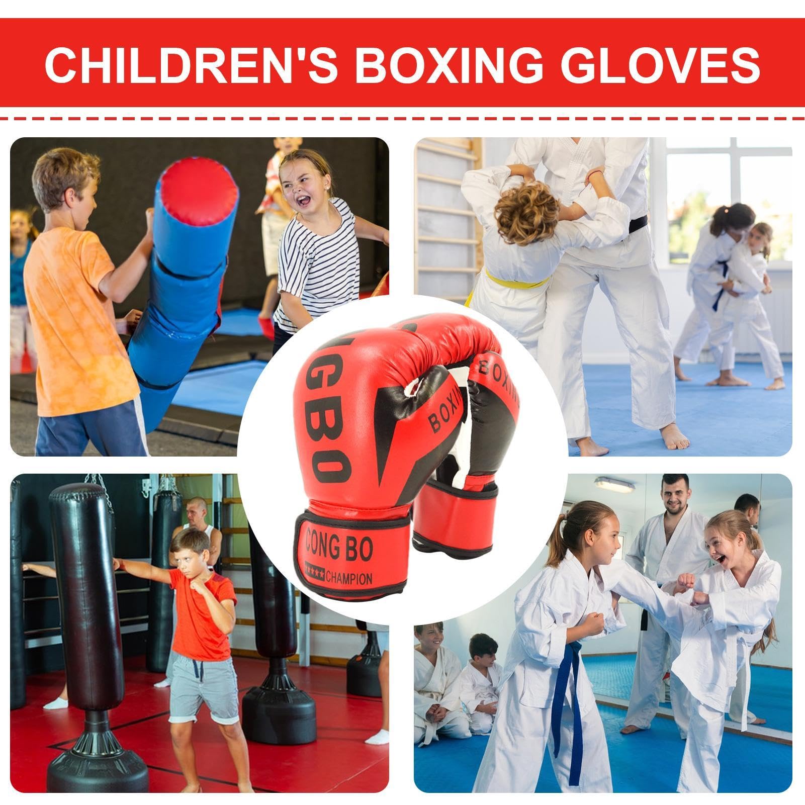 1 Paire De Gants De Boxe Pour Enfants Pour Entraînement Et Sparring