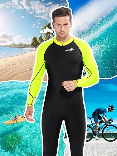 Miniatura 6 de COPOZZ Piel de buceo, para hombres y mujeres, jóvenes, traje de neopreno delgado, protección UV de cuerpo completo, para buceo, esnórquel, surf,