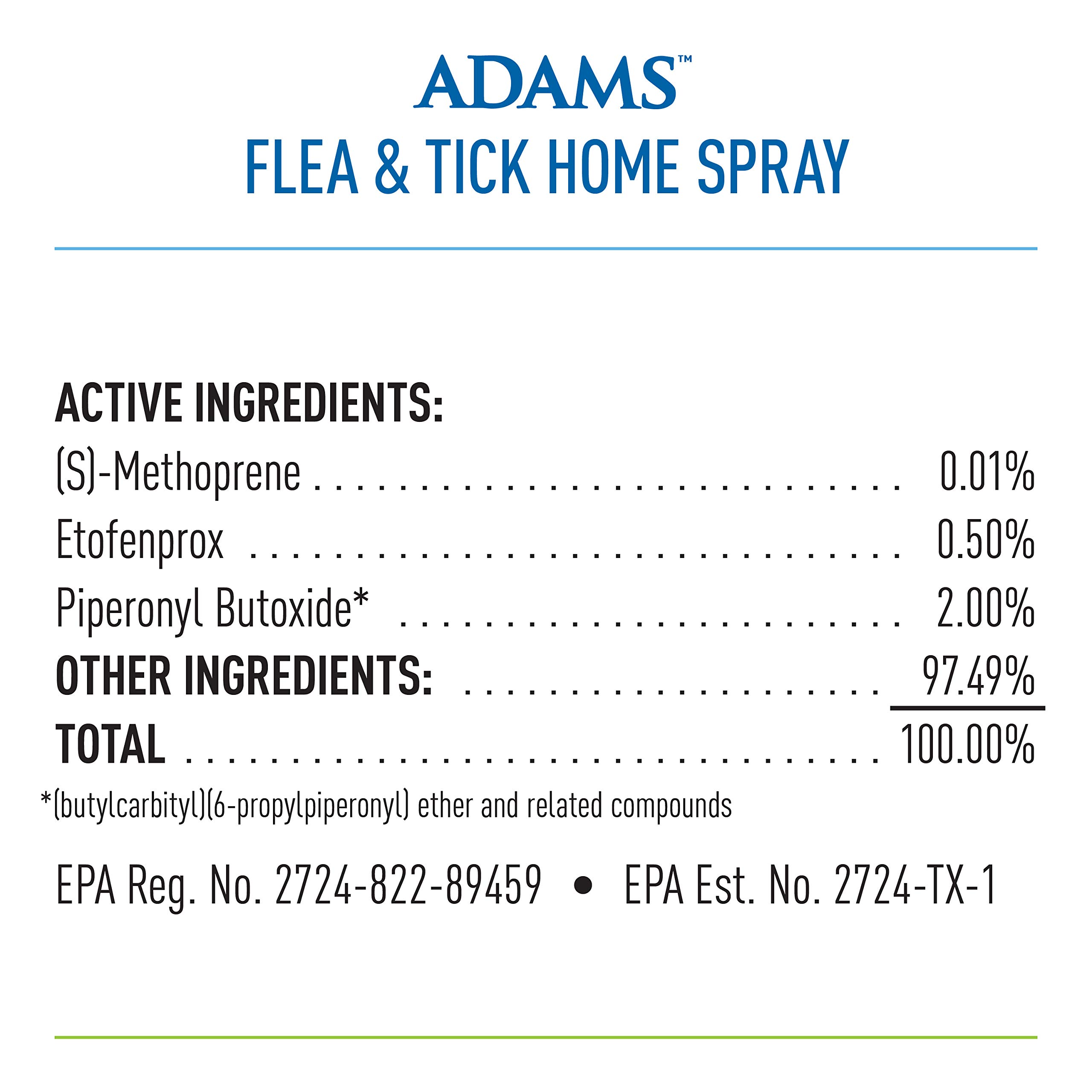 Buy Adams Flea & Tick Home Spray, Kills Fleas, Flea Eggs, Flea Larvae
