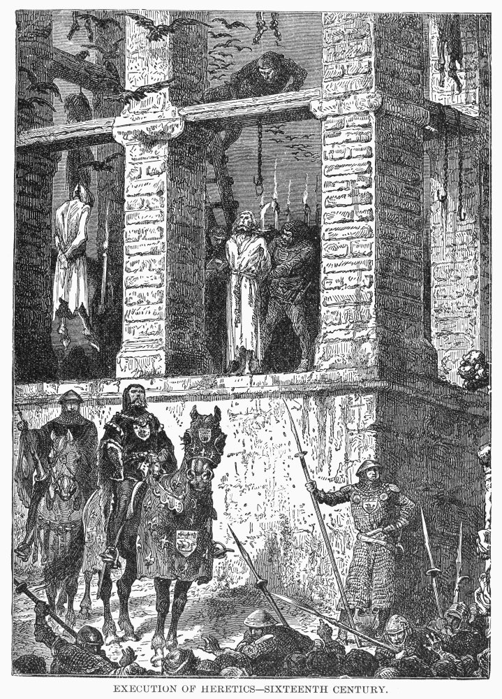 Execution Of Heretics Nexecution Of Heretics In Europe In The 16Th Century Wood Engraving American Late 19Th Century Poster Print by (24 x 36)