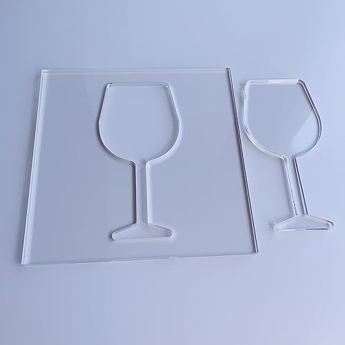 Miniatura 2 de Plantilla de enrutador de copa de vino, Plantilla de acrílico transparente, Plantilla de enrutador de carpintería