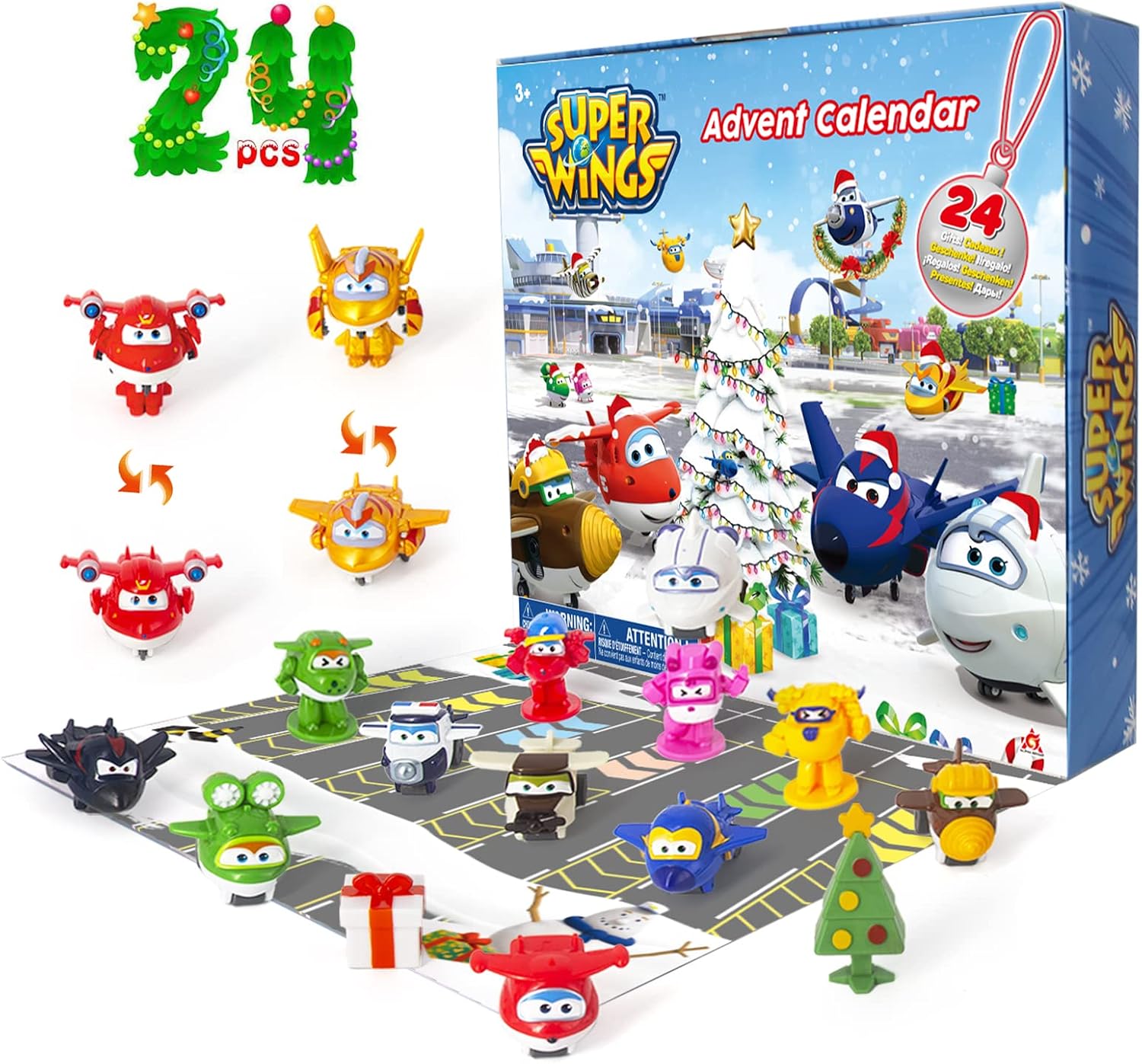 Super Wings Advent Calendar 2023 Christmas Toys for 3 4 5 6 7 Years Old Boys Girls