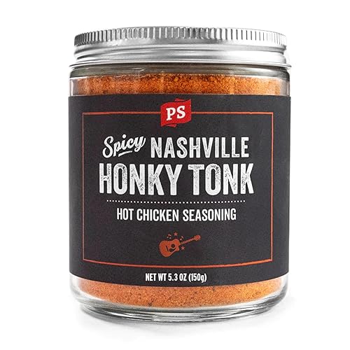 PS Seasoning HONKY TONK Nashville - Condimento de pollo picante, condimento seco para pollo, condimentos para pollo y condimentos para alitas de