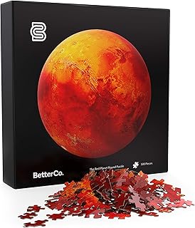 The Red Planet Mars Round Puzzle 500 Pieces - Difficult Jigsaw Puzzles 500 Pieces - Challenge Yourself with 500 Piece Puzzles for Adults, Teens (Red Planet)
