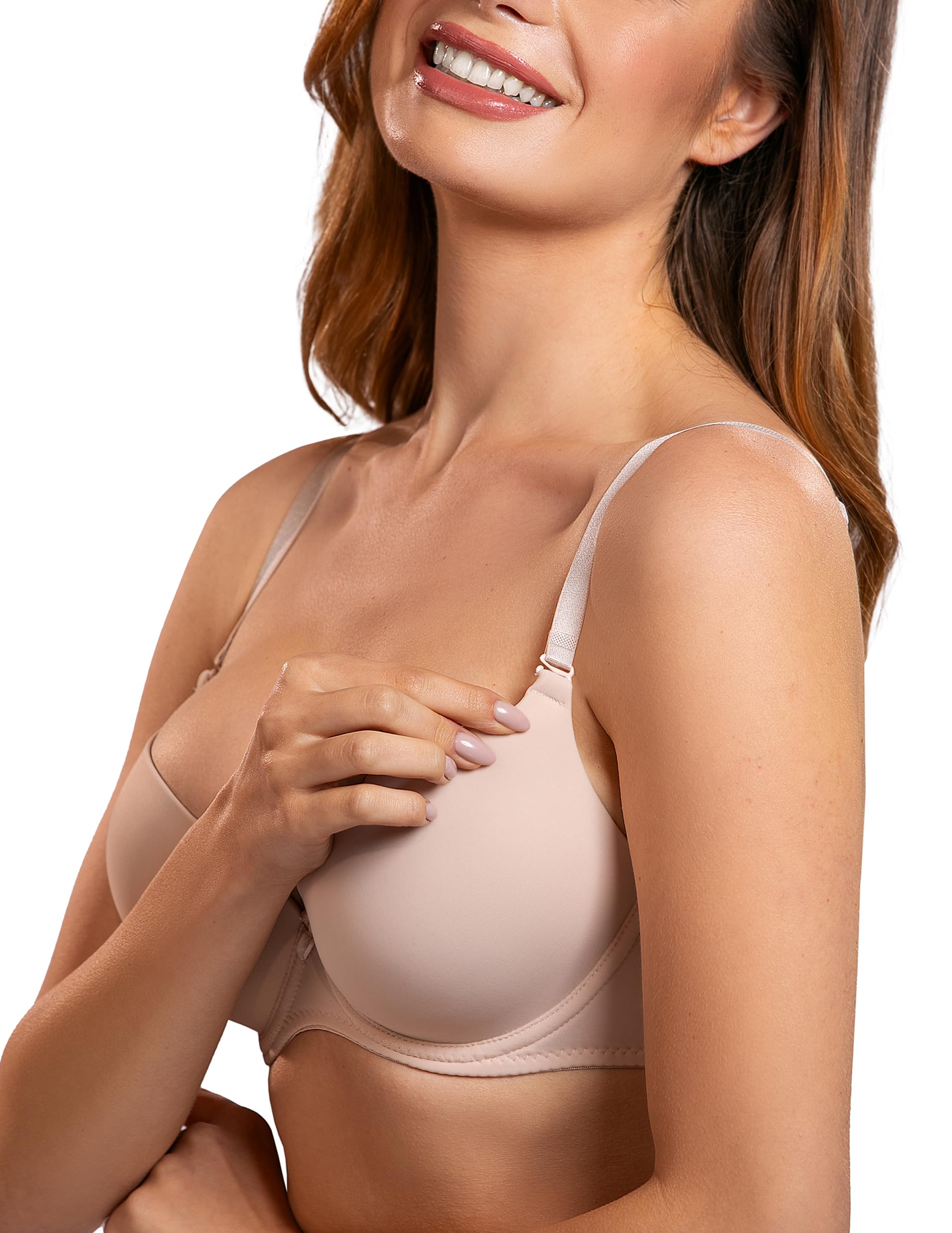 VIVISENCE Soutien-Gorge Push-Up Femme Exceptionnel en Microfibre avec Bonnets Thérmoformés Double Rembourrage Bretelles Réglables Et Baleines Latérales pour Un Confort Optimal 1041