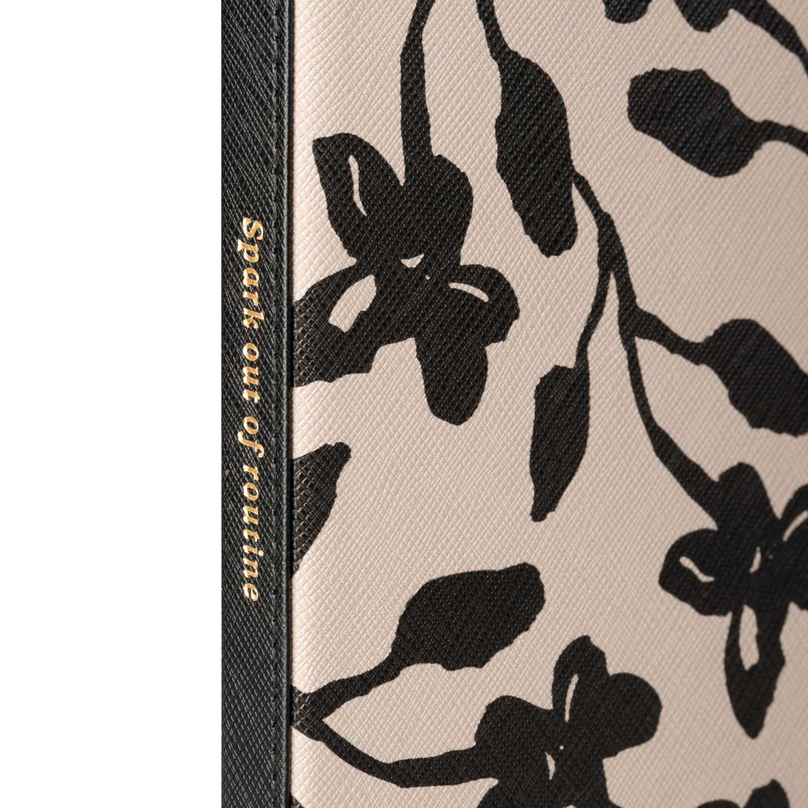 Kokonote Notebook A5 - Luxe Midnight Dahlia - Faux Leather Notebook A5, Dotted Notebook, Journal Notebook, A5 Sketchbook, A5 Notebook Hardback/University Stationery, Cute Stationery