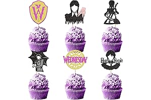 Wednes-day Addams Cupcake Toppers Fantasy