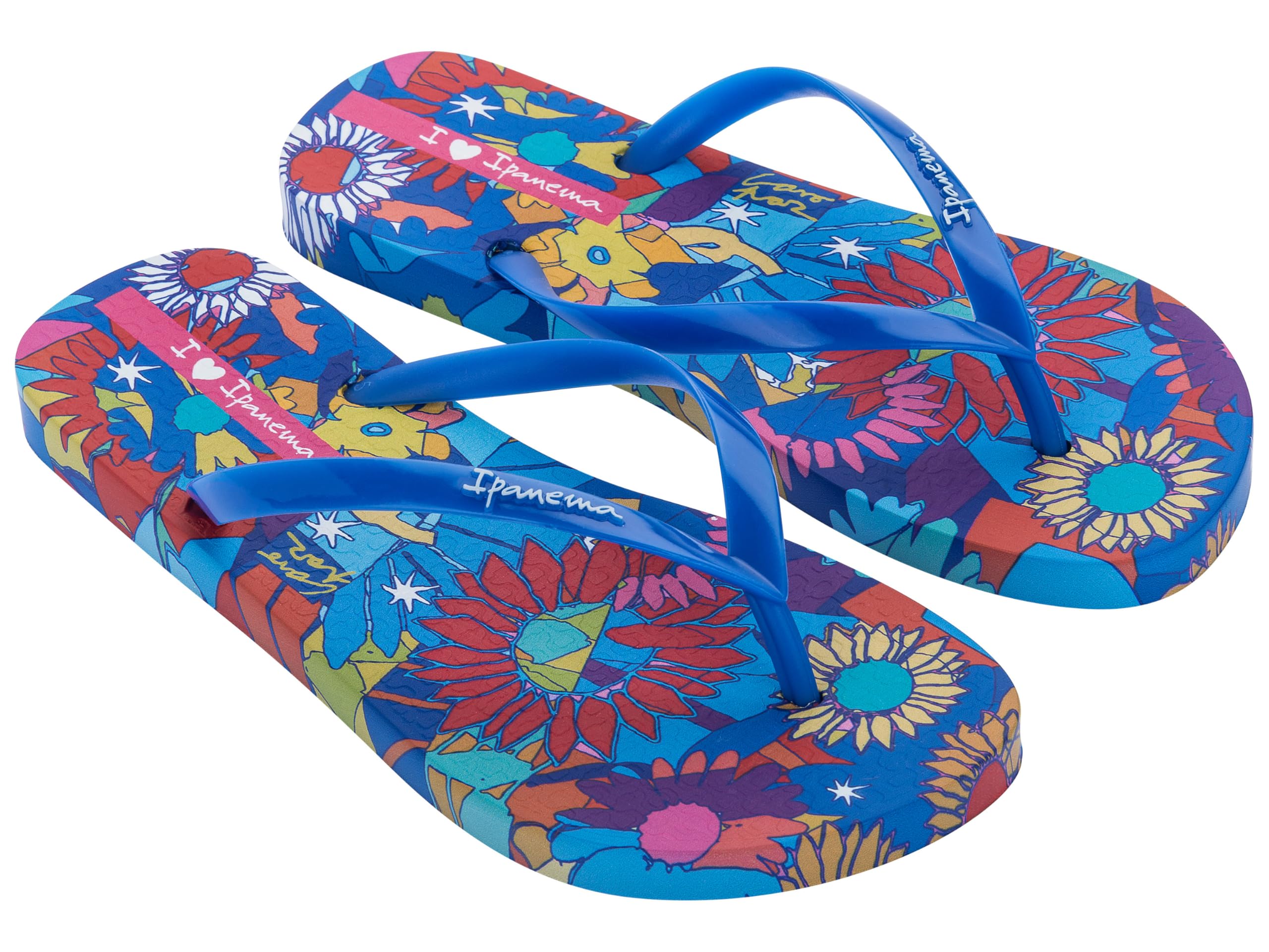 Ipanema Women's Graffiti V FEM Flip Flops, Blue/Pink, 39 EU