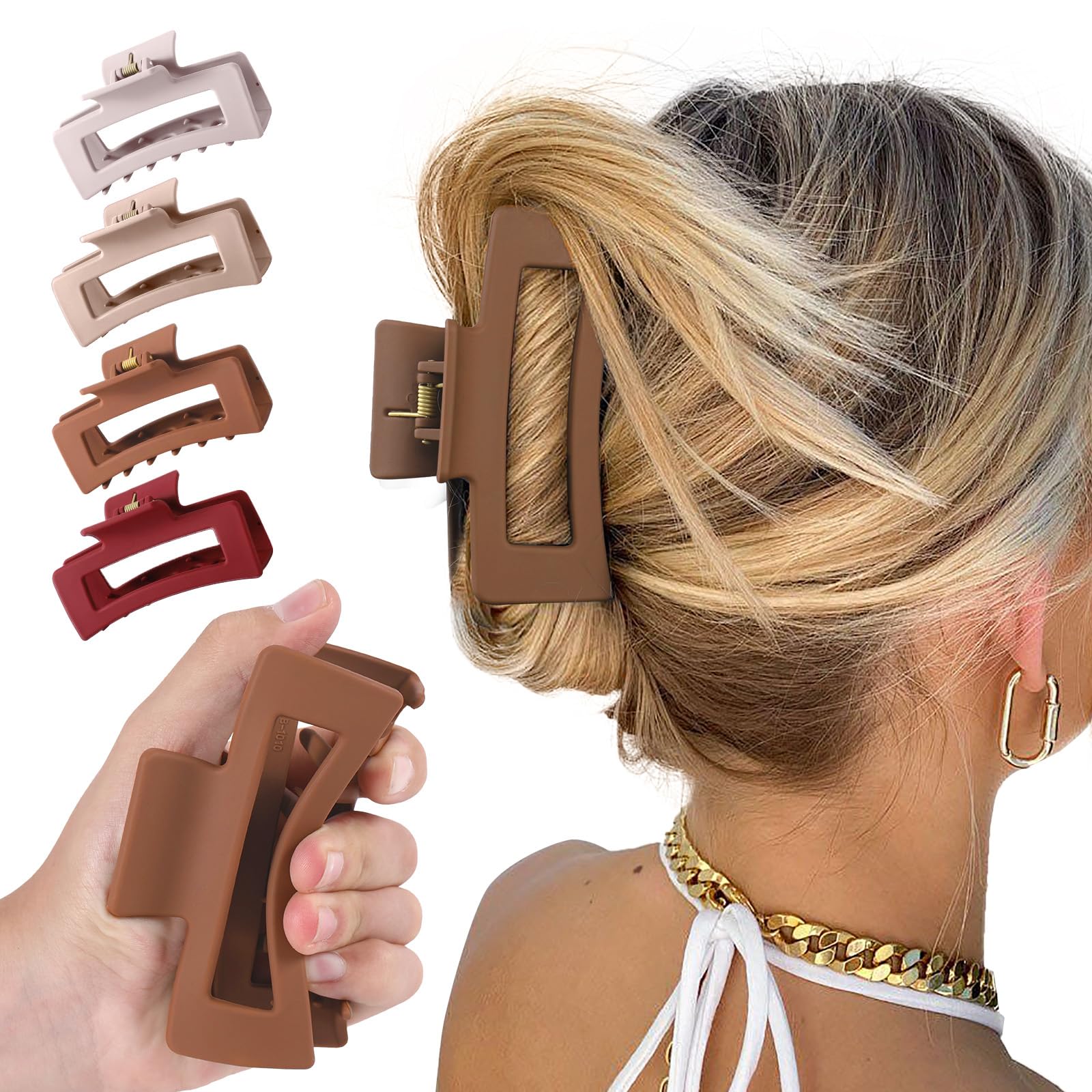 Amazon.com : ETANEAR 4Pcs Cloud Claw Clips for Women, 4.2 