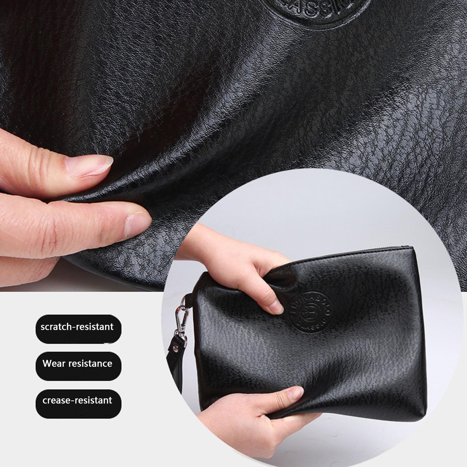 1 bolso de mano para hombre, bolso de mano negro para hombre, bolso de mano para hombre.