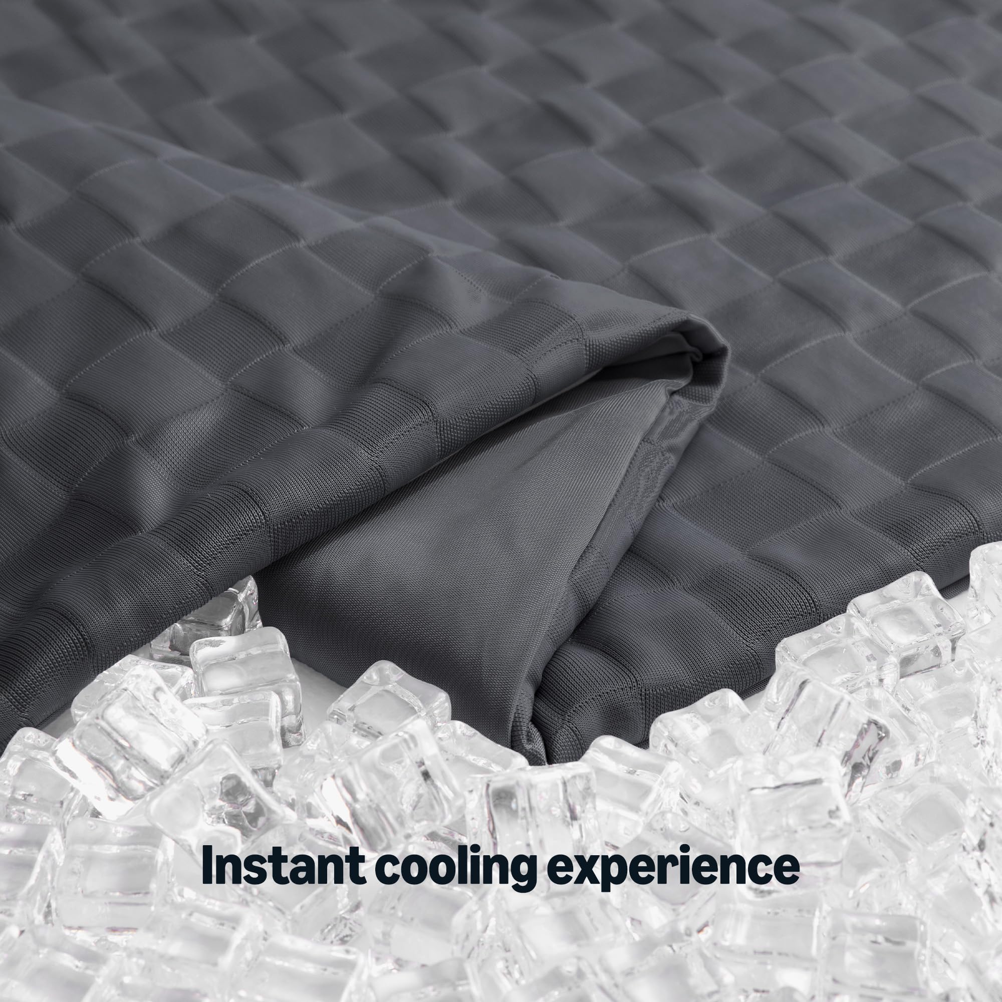 Amazon Basics Cooling Comforter, Soft Lightweight Waffle Weave Blanket for Hot Sleepers, Summer & All Season Bedding to Keep Cool for Night Sweats, 90"x90", Queen, Dark Gray - 4