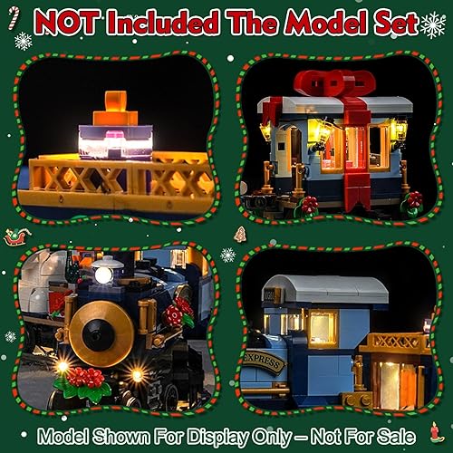 Miniatura 9 de Kit de luces compatible con Lego 10361 Holiday Express Train - Sin modelo solo luz, accesorios de iluminación LED compatibles con Lego 10361