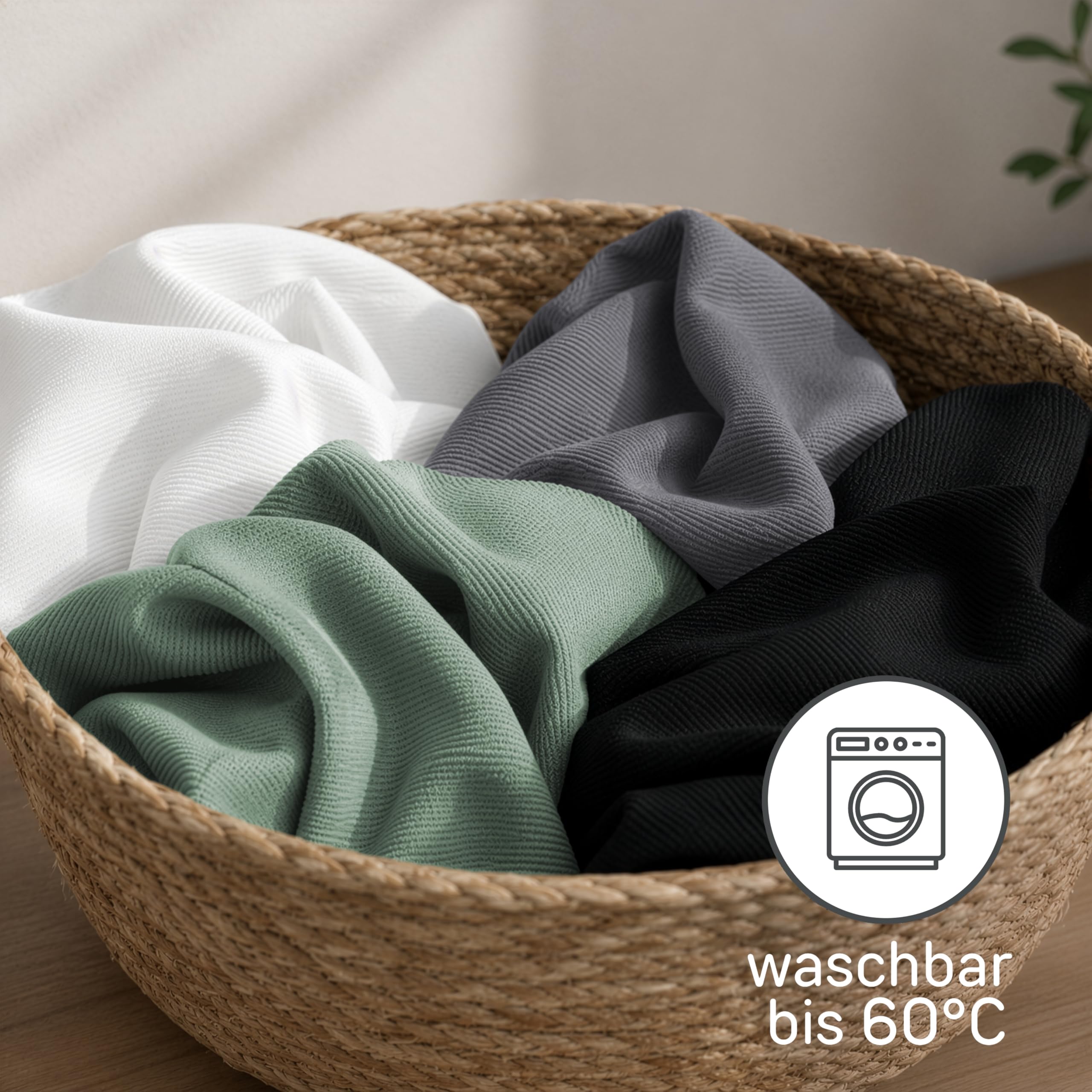 Bellphany Geschirrtücher Baumwolle - Oeko-TEX® 4er Set, weiß – Ansicht 6