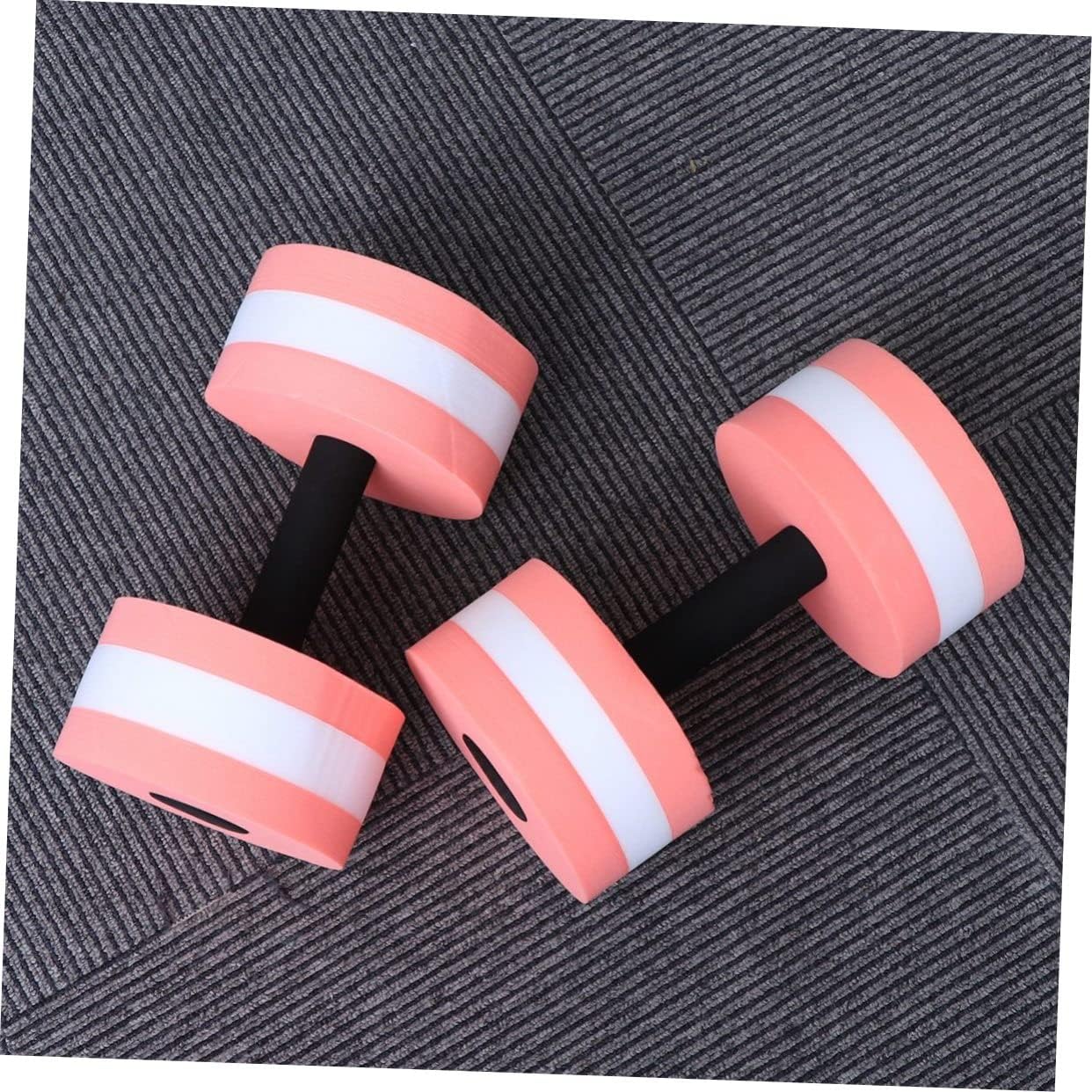2Pcs Water Dumbbells for Pool Workout, EVA Aquatic Exercise Resistance | Pink Buoyancy Aids, Muscle Training Support, Flexibility Boost, Designed for Water Aerobics and Exercise in Pool