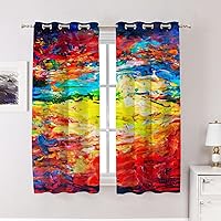 Vista 1210 de Cenefas de cocina modernas con patrón de cobre marrón dorado para ventanas, cenefas opacas abstractas de marcas de arañazos y cortinas opacas